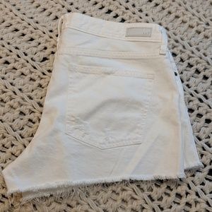 NWT Abercrombie low rise distressed , white shorts